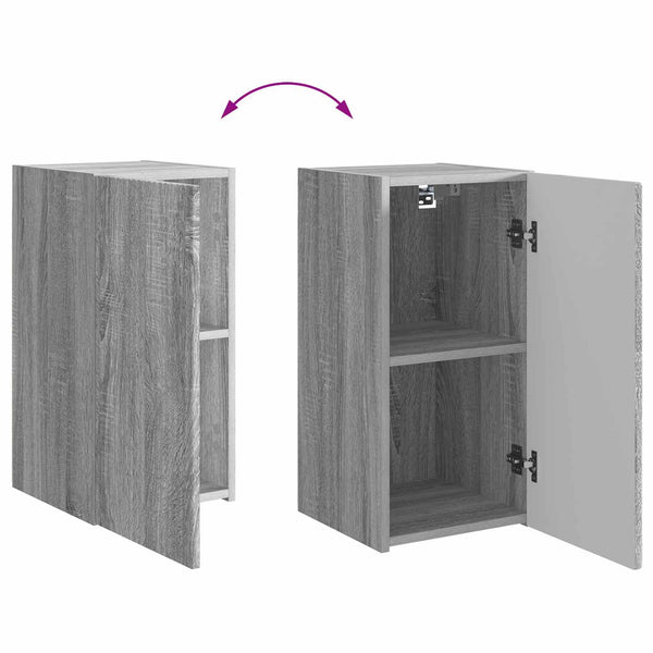 TV-tasosetti 6 pcs Harmaa Sonoma Tekninen puu