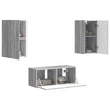 TV-tasosetti 6 pcs Harmaa Sonoma Tekninen puu