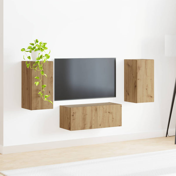 TV-tasosetti 6 kpl Artisan tammi Tekninen puu