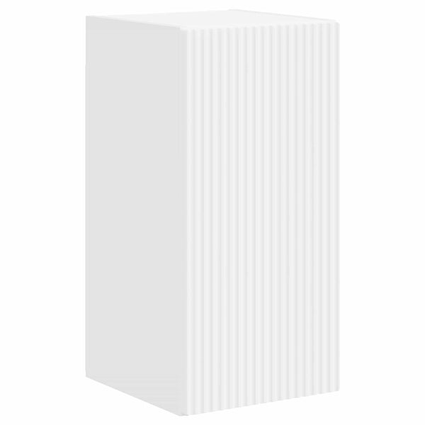 Seinäkiinnitettävä TV-tasosetti 3 osaa Valkoinen Tekninen puu