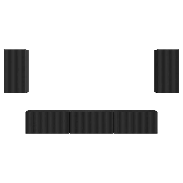 3 pcs Musta TV-tasosetti Seinäkiinnitettävä Tekninen puu