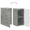 Betoni TV-tasosetti 3 pcs Harmaa Tekninen puu