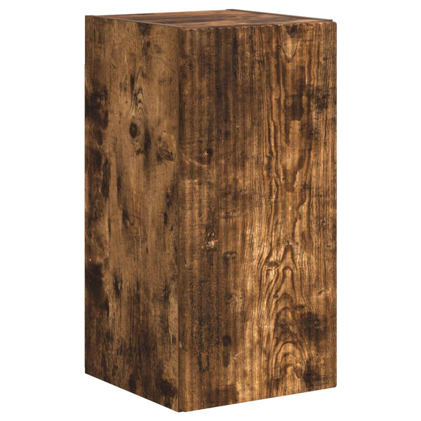 3 pcs Seinäkiinnitettävä TV-tasosetti Savupähkinä Tekninen puu