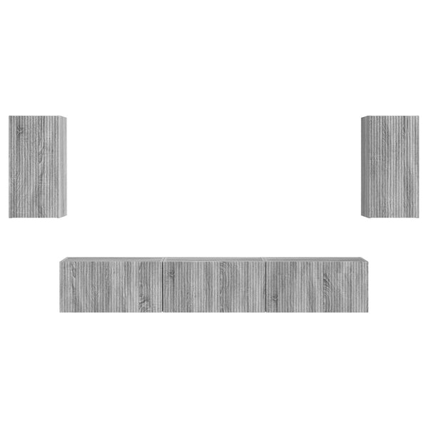 Sonoma Harmaa TV-tasosetti 3 kpl Tekninen puu