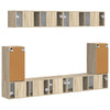 TV-tasosetti 5 pcs Tekninen puu Sonoman tammi