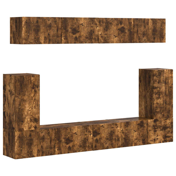 TV-tasosetti Savupähkinä 5 pcs Seinäkiinnitettävä Tekninen puu