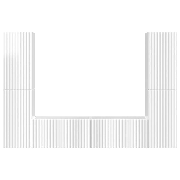 3 osaa Valkoinen Korkean kiillon