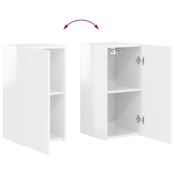 2 pcs Korkean kiillon valkoinen