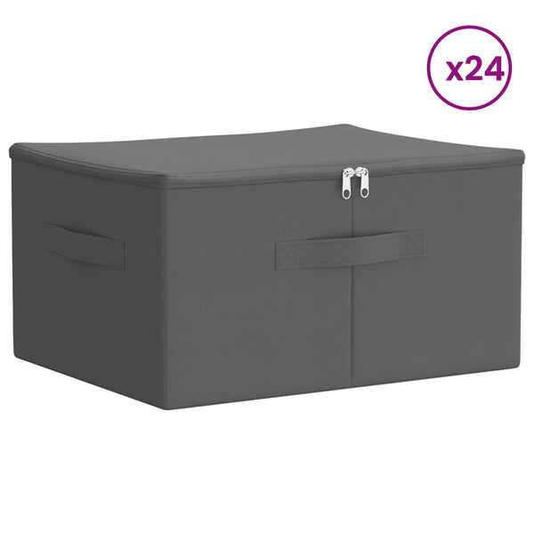 Säilytyslaatikko 24 kpl Kuitukangas 43 x 34 x 23 cm 33,6 L