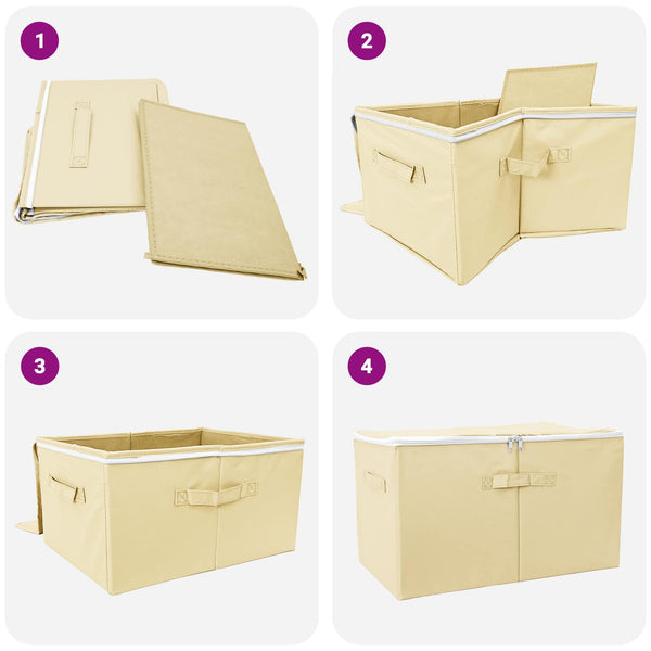 Säilytyslaatikko 2 kpl Kuitukangas 55 x 35 x 32 cm 61,6 L Kerma