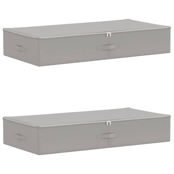 Säilytyslaatikko 2 kpl Kuitukangas 100 x 50 x 18 cm 90 l Harmaa