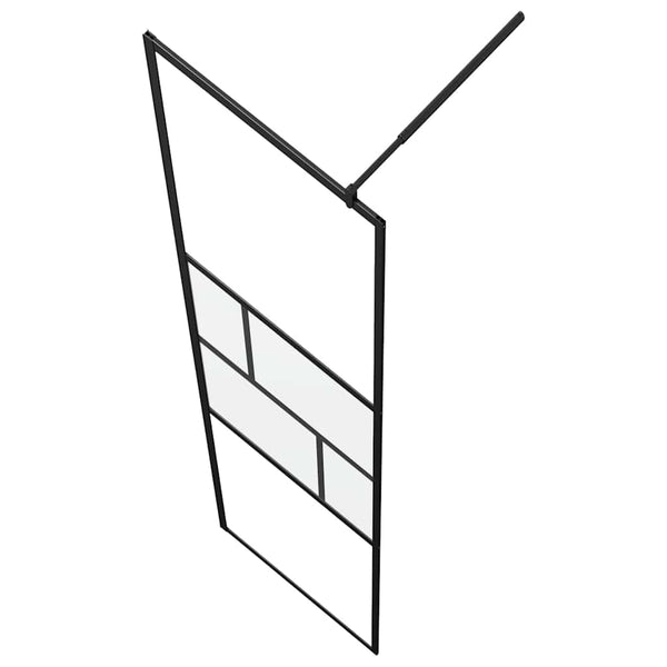 Kävelykylpyhuoneen seinä Musta 77 x 195 x 0,5 cm