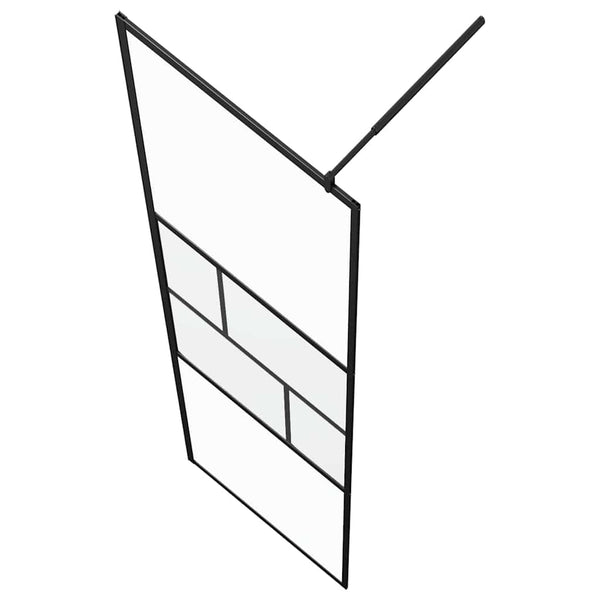 Kävelykylpyhuoneen seinä Musta 87 x 195 x 0,5 cm