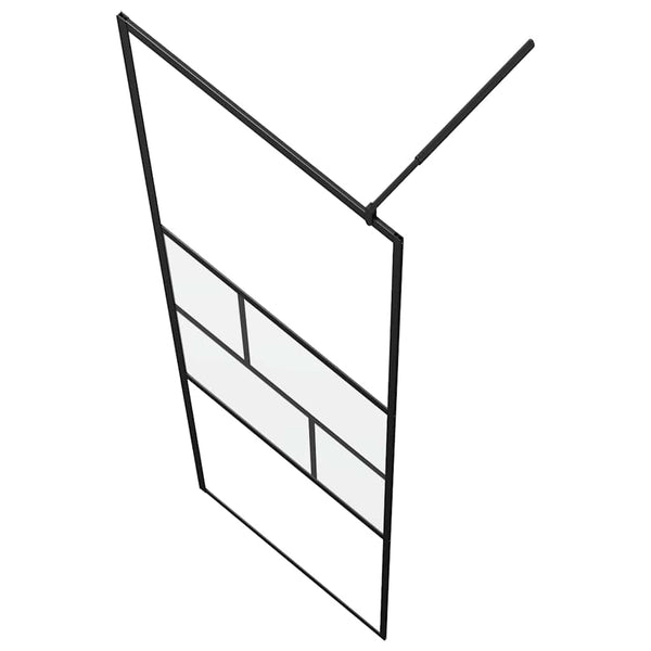 Kävelykylpyhuoneen seinä Musta 97 x 195 x 0,5 cm