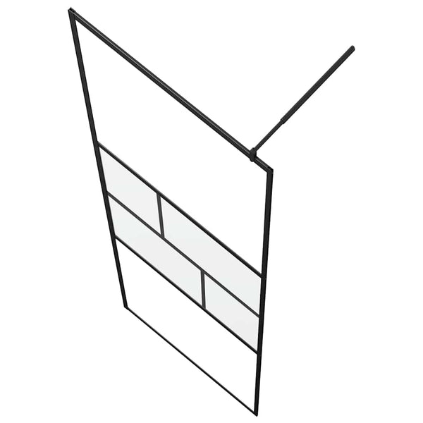Kävelykylpyhuoneen seinä Musta 112,5 x 195 x 0,5 cm