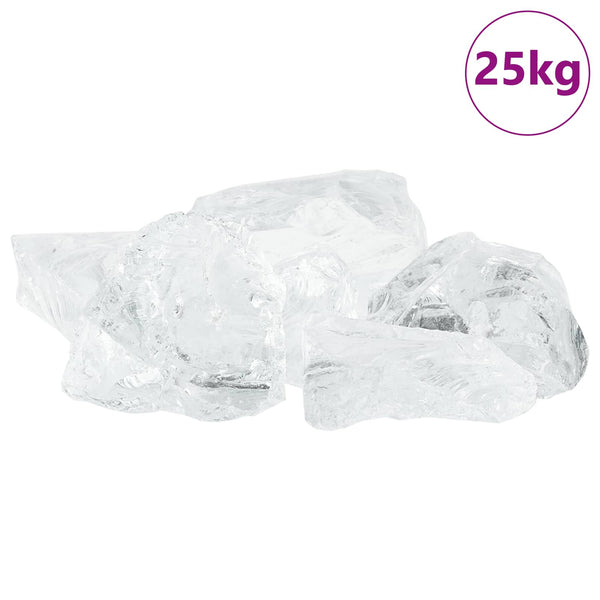 Puutarhakivet valkoinen 12 cm Lasi