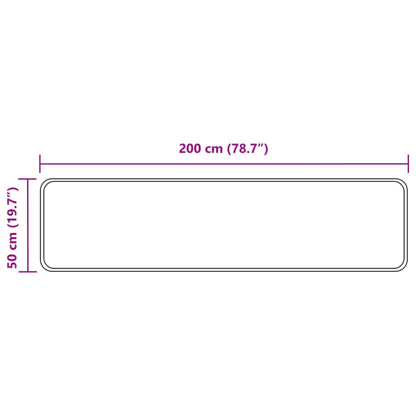 Mattojuoksija MARSA Harmaa 50 x 200 cm Polyesteri ja PVC