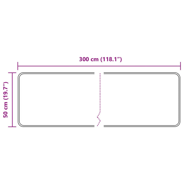 Mattojuoksija MARSA Harmaa 50 x 300 cm Polyesteri ja PVC