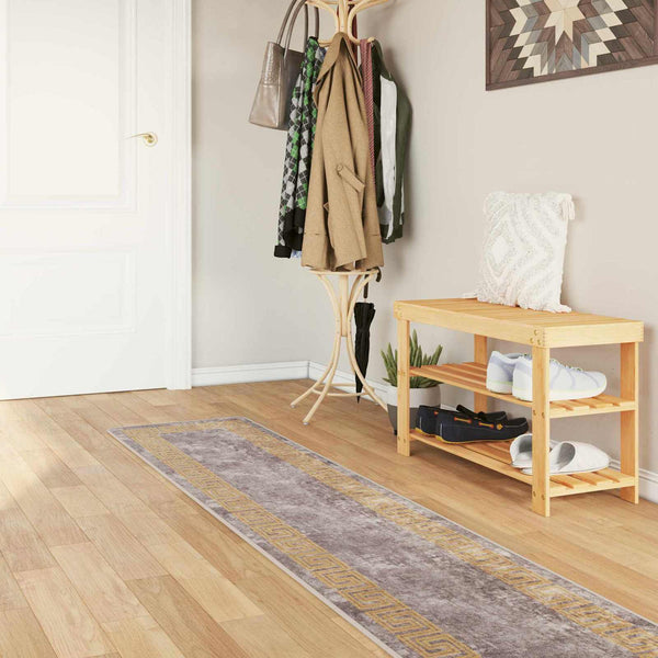 Mattojuoksija MARSA Harmaa ja kulta 50 x 250 cm