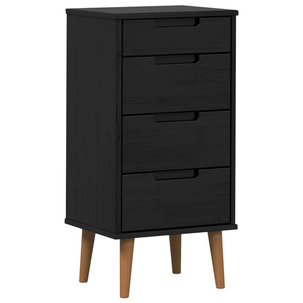 Laukkaava MOLDE Musta 40 x 35 x 82 cm Täysi mänty
