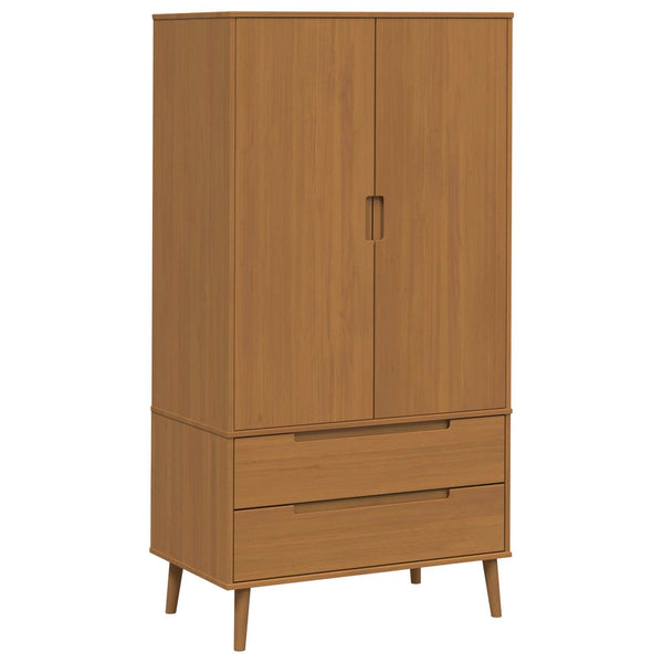 Vaatekaappi MOLDE Karamelli 90 x 55 x 175 cm Täysi mänty