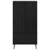 Vaatekaappi MOLDE Musta 90 x 55 x 175 cm Täysi mänty