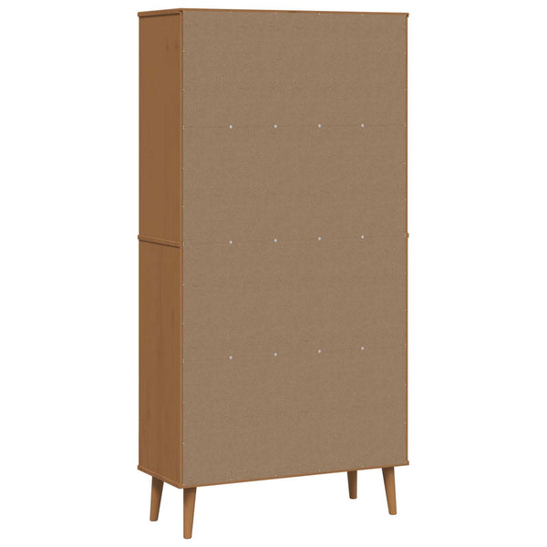 Kirjahylly MOLDE 85 x 35 x 170,5 cm Täysi mänty Karamelli