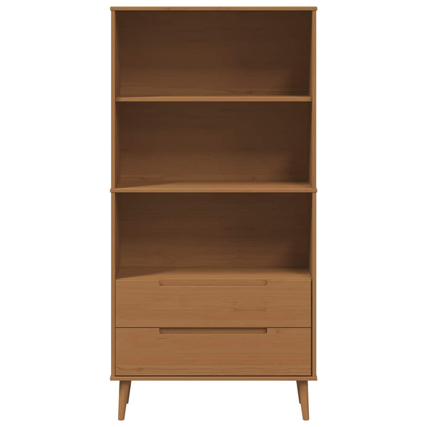 Kirjahylly MOLDE 85 x 35 x 170,5 cm Täysi mänty Karamelli