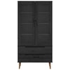 Lasivitriini MOLDE 90 x 35 x 175 cm Täysi mänty Musta