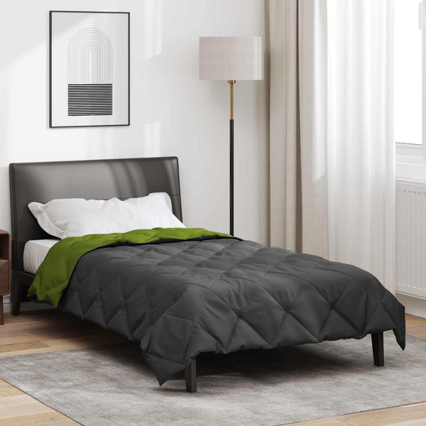 Kesäpeitto 220 x 135 cm Kesä 200 g/m² Vihreä ja antrasiitti