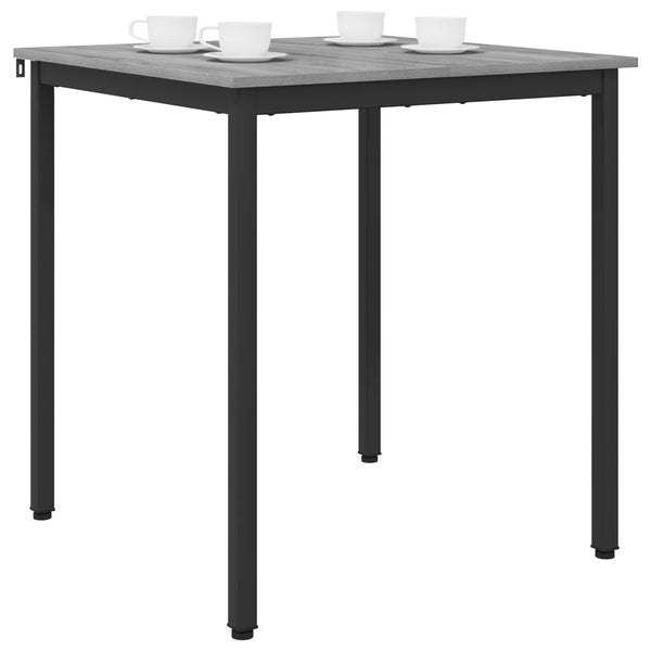 Ruokapöydät 70 x 70 x 75 cm Tekninen puu Harmaa Sonoma Neliö