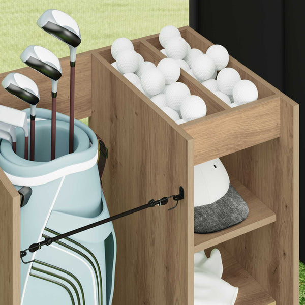 Golfsäilytin pyörällä Yksivärinen Artisan tammi 65 x 45 x 98 cm
