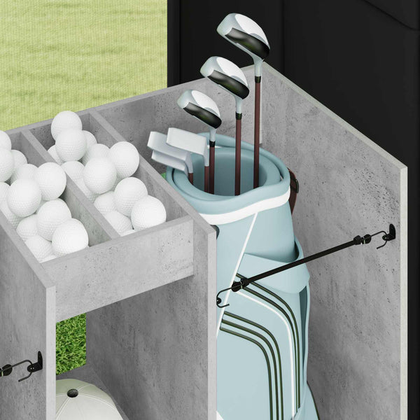 Golfsäilytin Yksivärinen Betoni Harmaa 102 x 45 x 85,5 cm