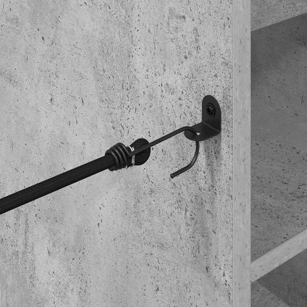 Golfsäilytin Betoninharmaa 90 x 45 x 98 cm Engineered Wood