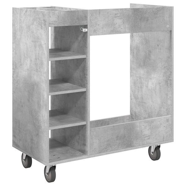 Golfsäilytin Betoninharmaa 90 x 45 x 98 cm Engineered Wood