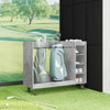 Golfsäilytin pyörällä Betoni Harmaa 120 x 45 x 98 cm