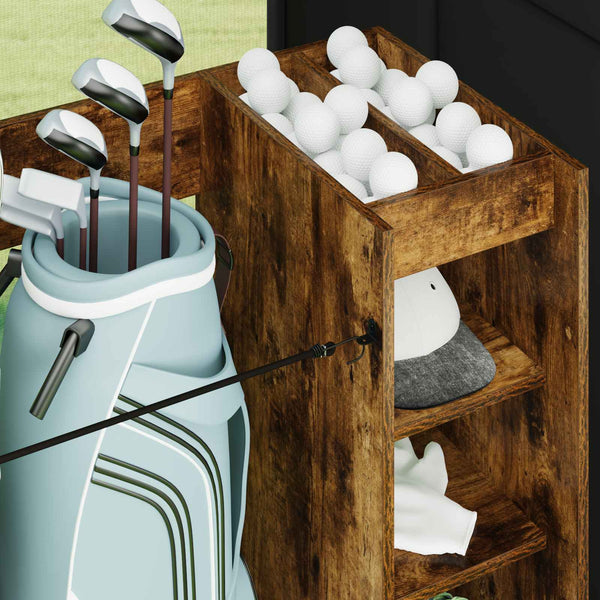 Golfsäilytin pyörällä Savutammi 120 x 45 x 98 cm Tekninen puu