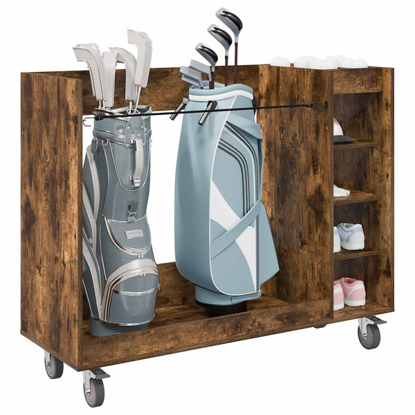 Golfsäilytin pyörällä Savutammi 120 x 45 x 98 cm Tekninen puu