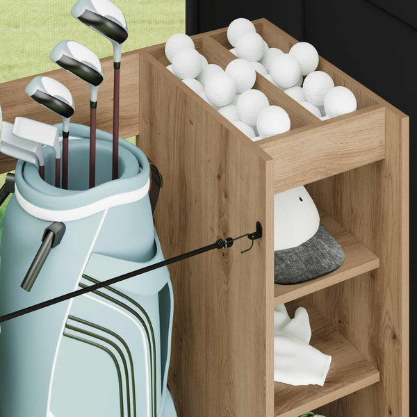 Golfsäilytin pyörällä Artisan tammi 120 x 45 x 98 cm