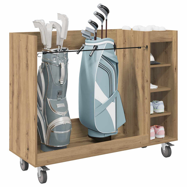 Golfsäilytin pyörällä Artisan tammi 120 x 45 x 98 cm