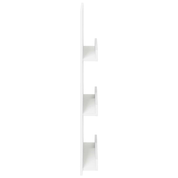 Lehtiteline hyllyllä Valkoinen 51 x 11 x 102 cm Tekninen puu