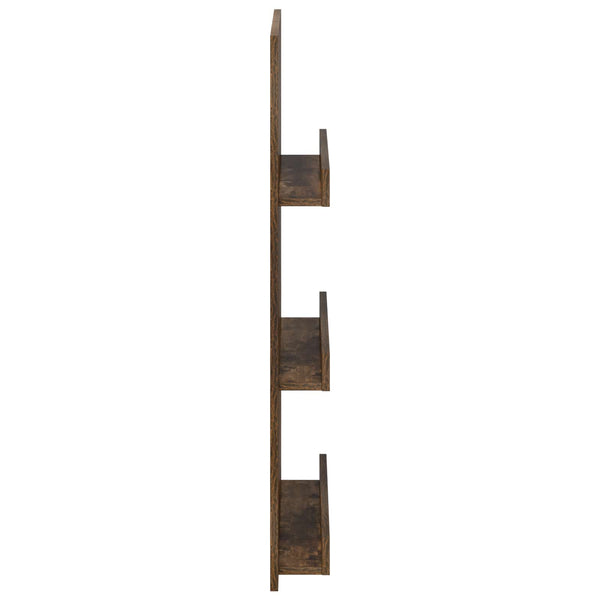 Lehtiteline hyllyllä Savupähkinä 51 x 11 x 102 cm Tekninen puu