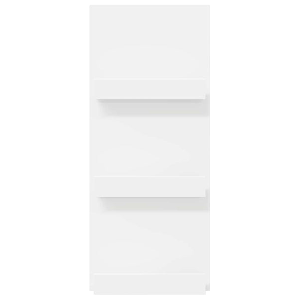 Lehtiteline hyllyllä Valkoinen 43 x 11 x 102 cm Tekninen puu
