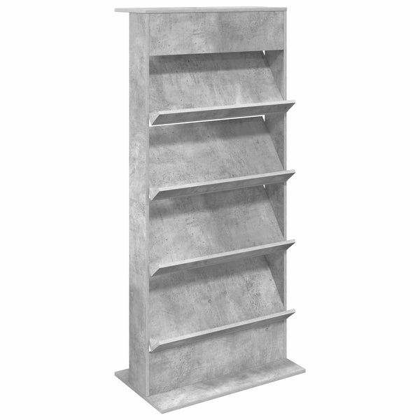 Lehtiteline Betoni Harmaa 70 x 41 x 156 cm Tekninen puu