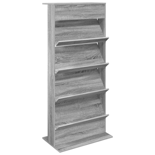 Lehtiteline Harmaa Sonoma 70 x 41 x 156 cm Tekninen puu