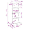 Lehtiteline Harmaa Sonoma 68 x 40 x 123.5 cm Tekninen puu