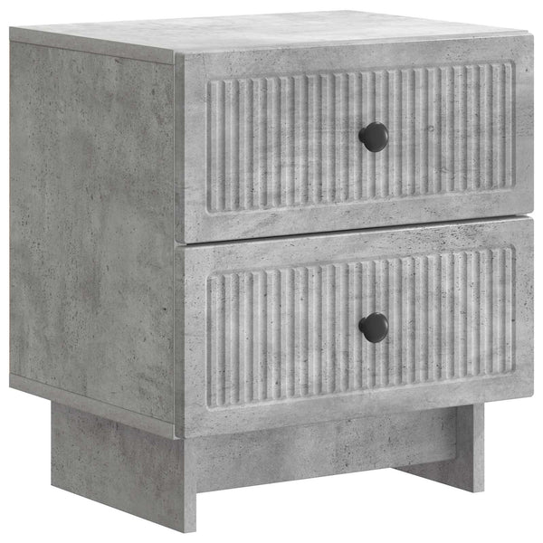 Yöpöytäkaappi 2 kpl Betoninharmaa 43 x 34,5 x 47,5 cm