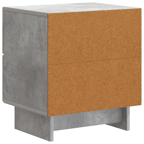 Yöpöytäkaappi 2 kpl Betoninharmaa 43 x 34,5 x 47,5 cm