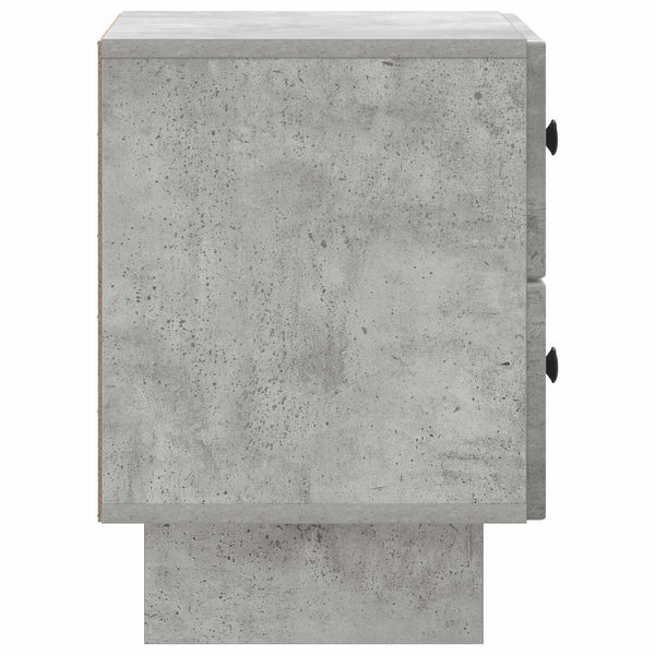 Yöpöytäkaappi 2 kpl Betoninharmaa 43 x 34,5 x 47,5 cm