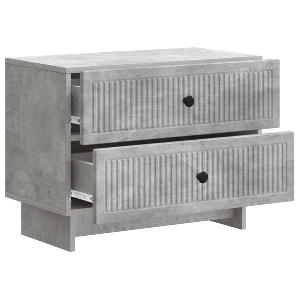 Yöpöytäkaappi Betoninharmaa 62 x 34,5 x 47,5 cm Tekninen puu